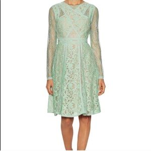 BCBG Mallory Lace Dress in Opaline Green Size 0✨
